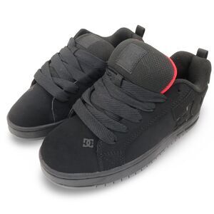 DC Shoes Court Graffik Sq Men's US 6 Skate Sneakers in Black Red Leather NWOB